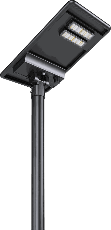 Luminaria solar todo en uno Integra 80 sobre poste
